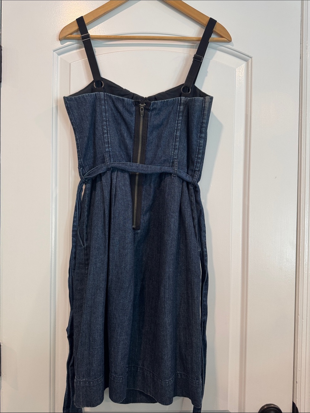 DKNY Dark Denim Mini Belted Dress Size Medium - Picture 5 of 7